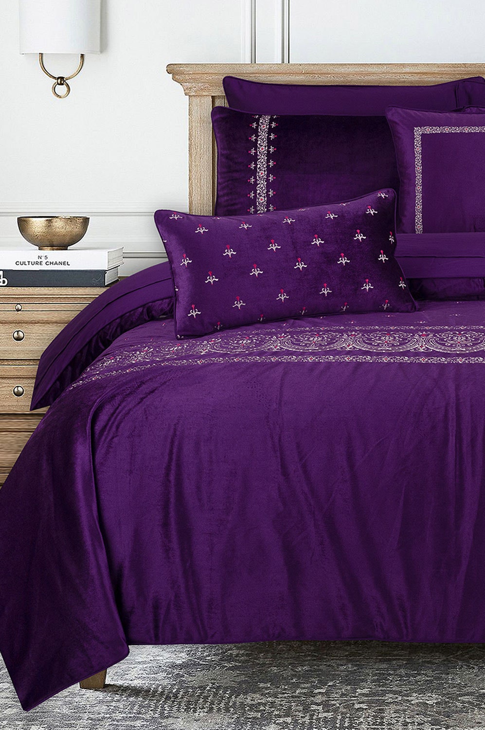 Vb-005 Velvet Complete Bed Set