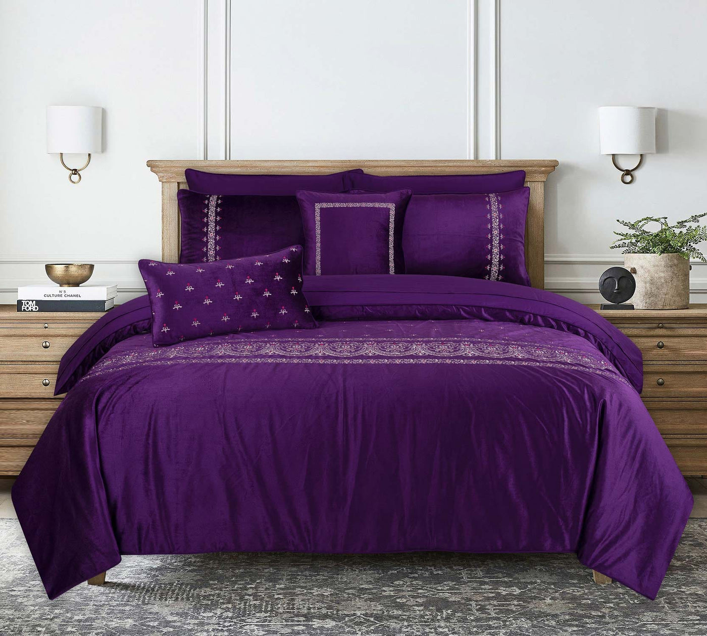 Vb-005 Velvet Complete Bed Set