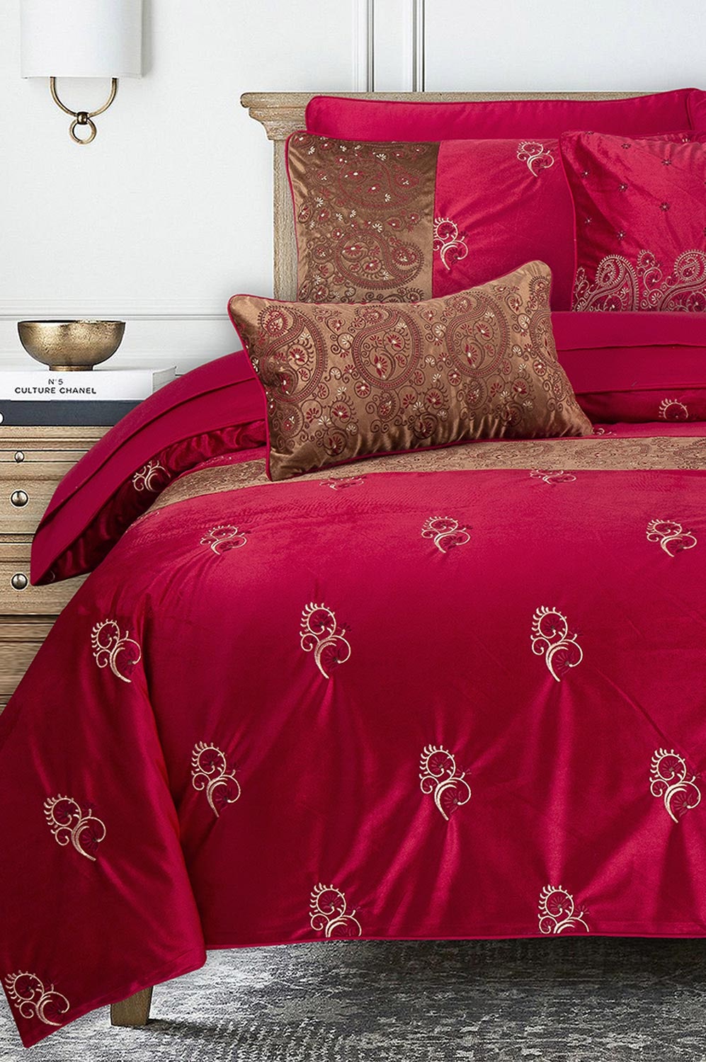 Vb-008 Velvet Complete Bed Set