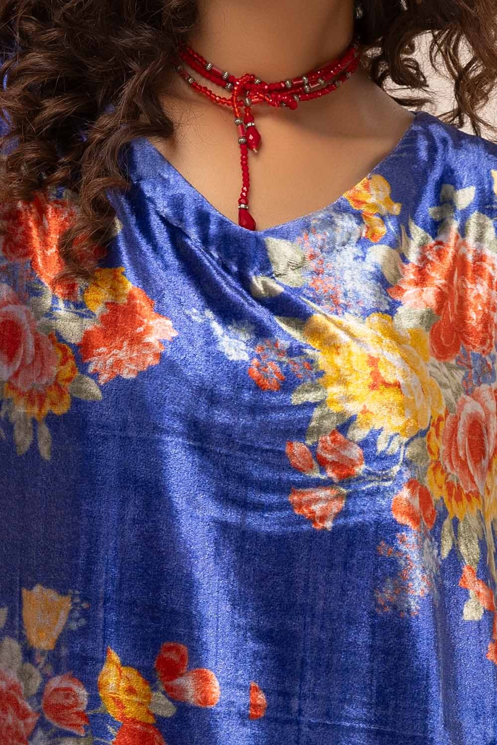2 Piece Unstitched Hand Embroidered Velvet Suit