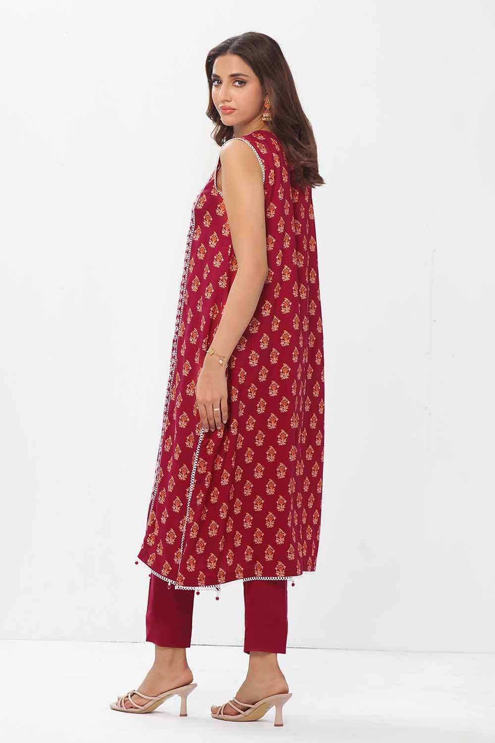 1 Piece Unstitched Printed Linen Shirt