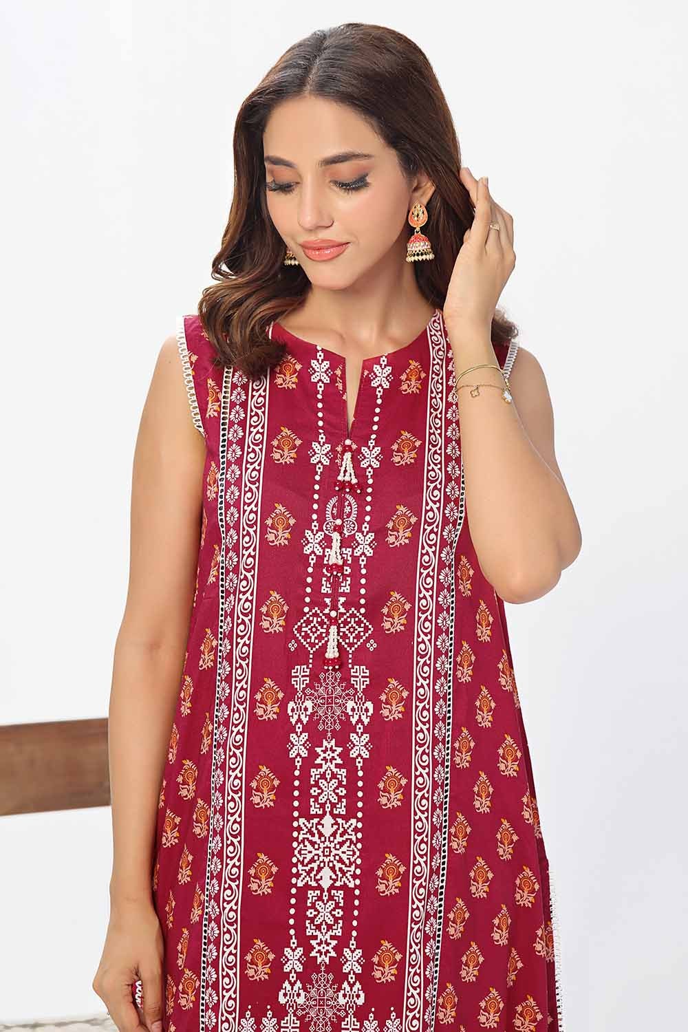 1 Piece Unstitched Printed Linen Shirt