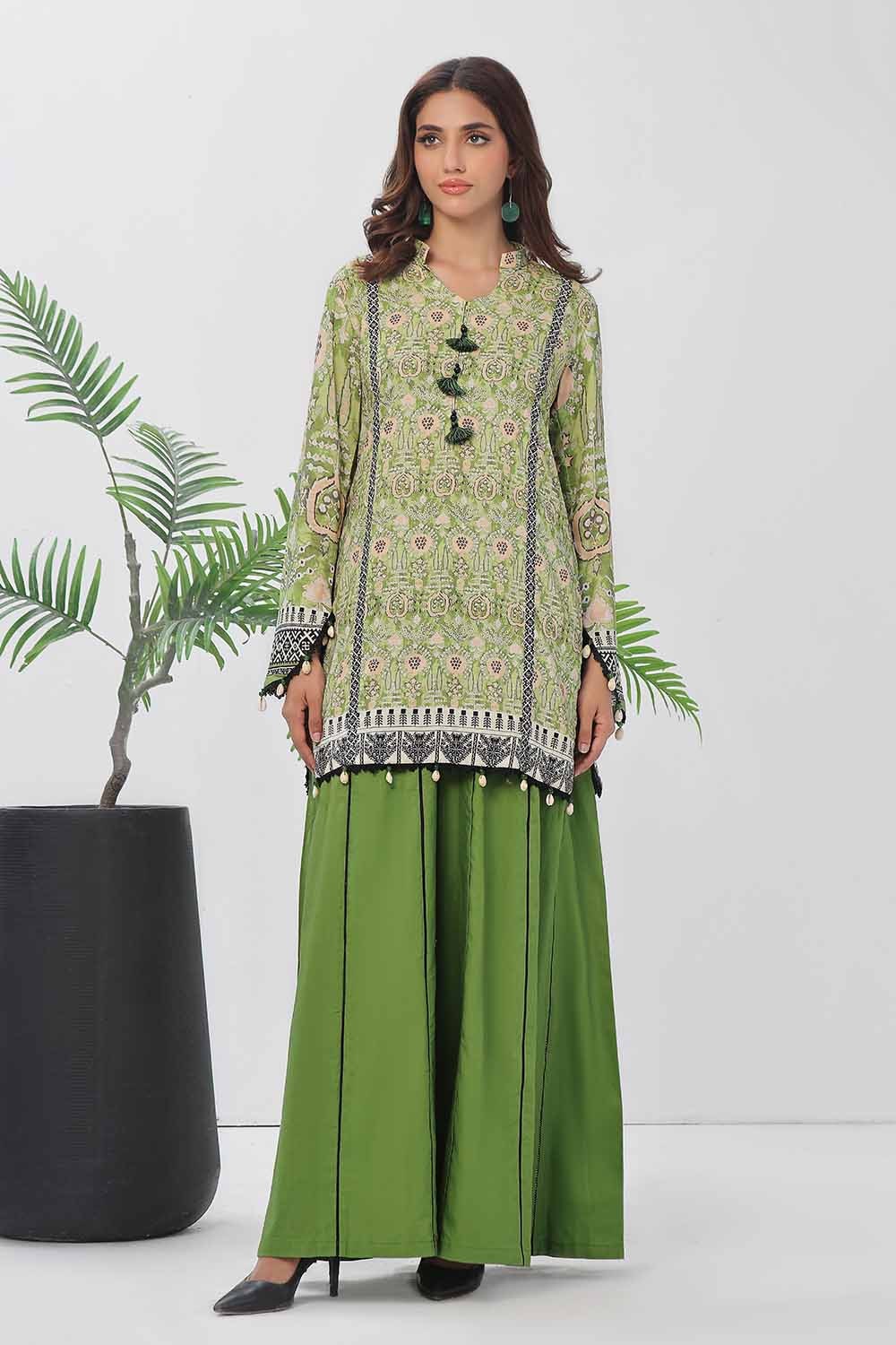 1 Piece Unstitched Printed Linen Shirt