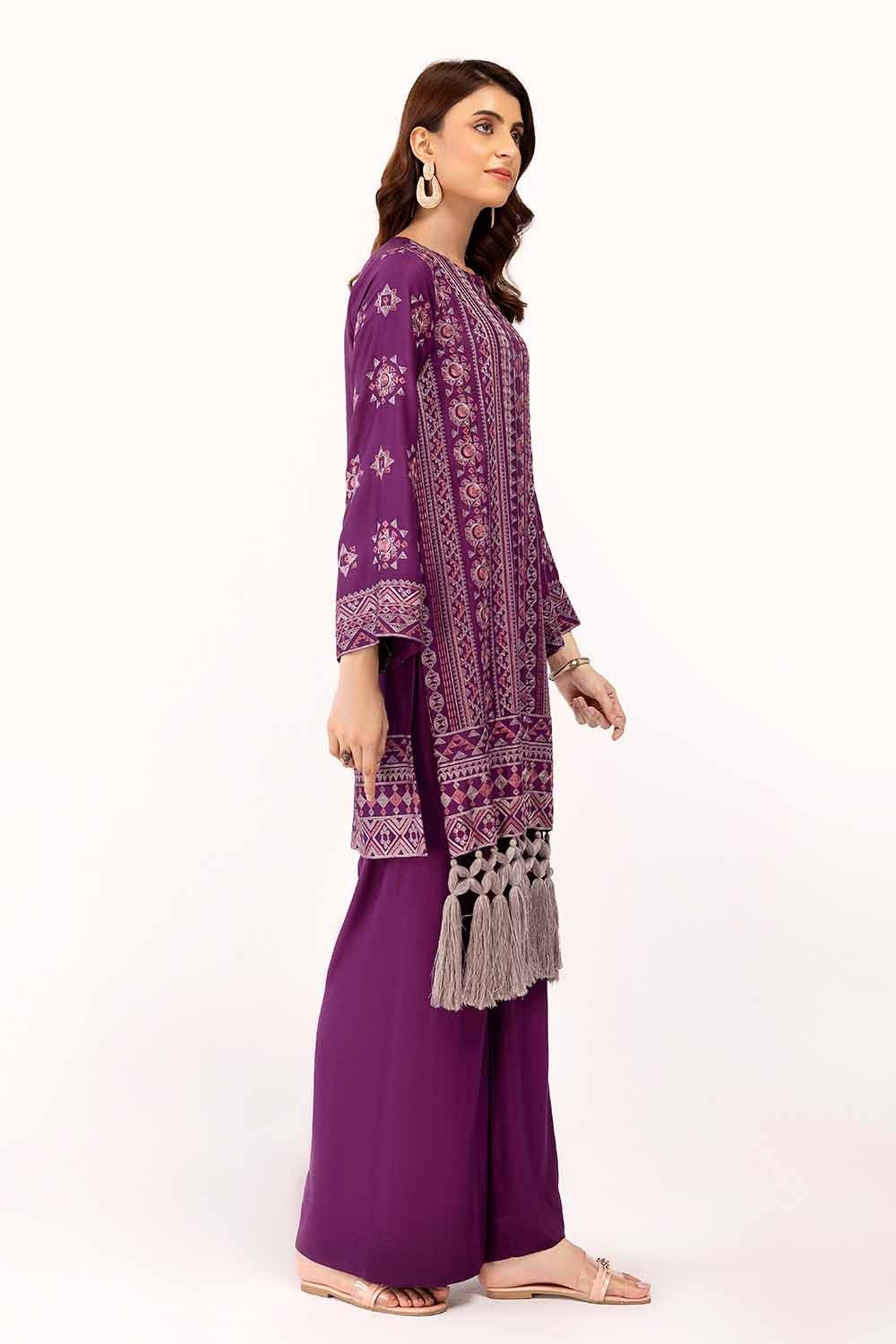2 Piece Unstitched Embroidered Cotail Suit