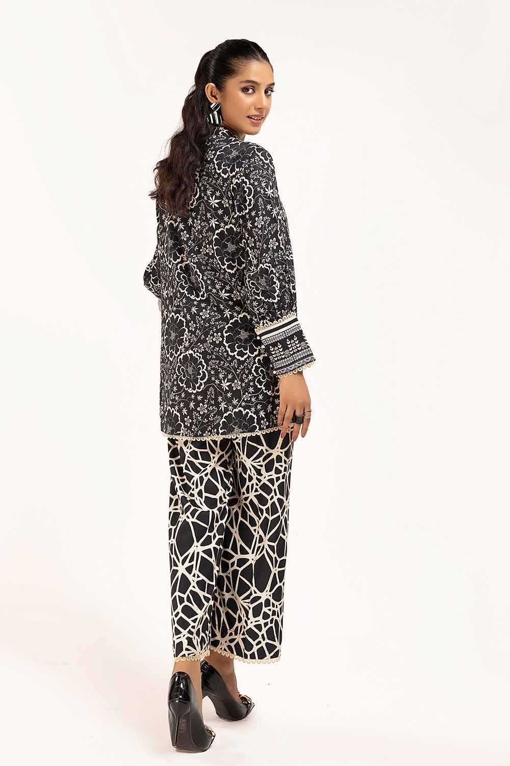 2 Piece Unstitched Printed Linen Suit