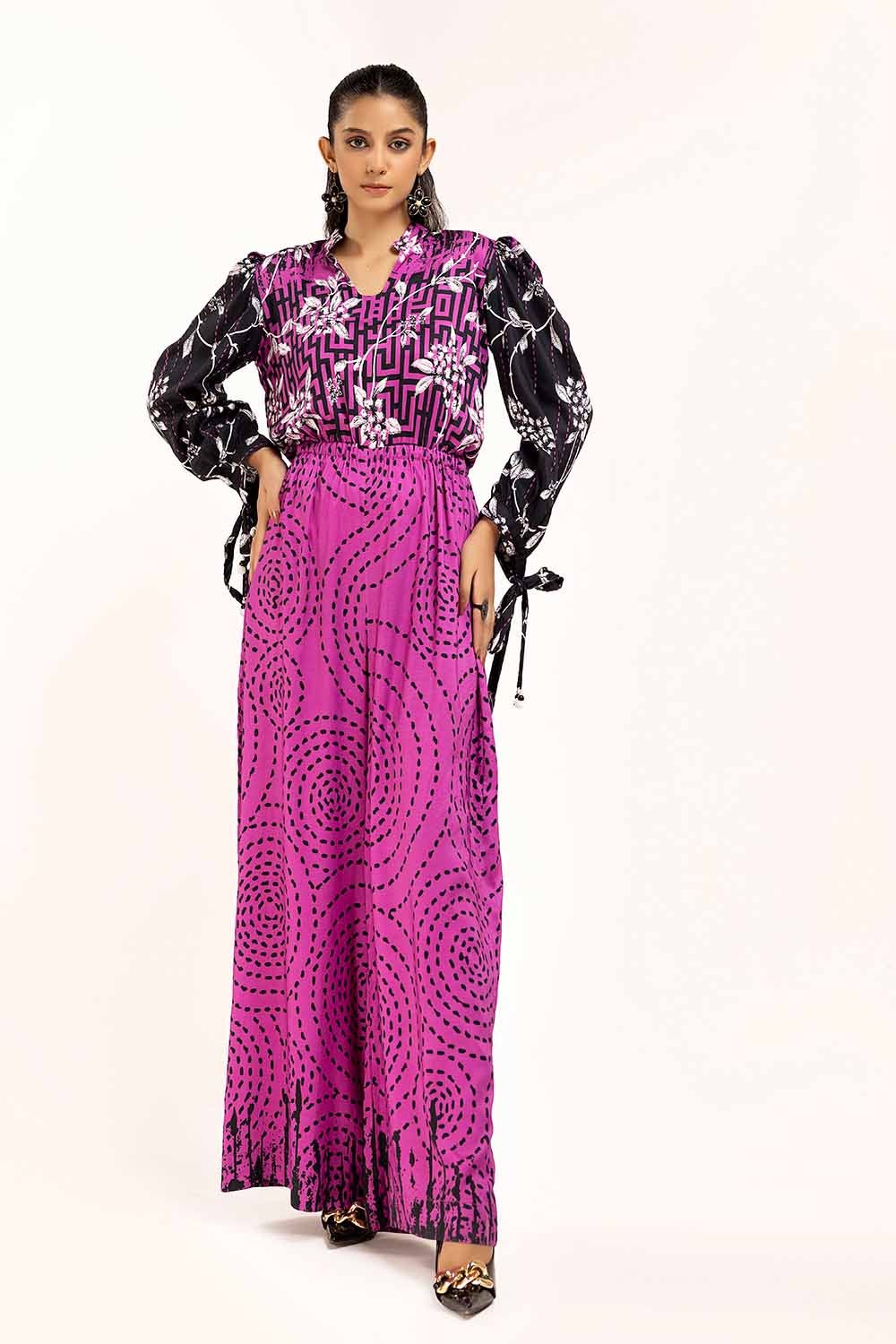 2 Piece Unstitched Printed Linen Suit