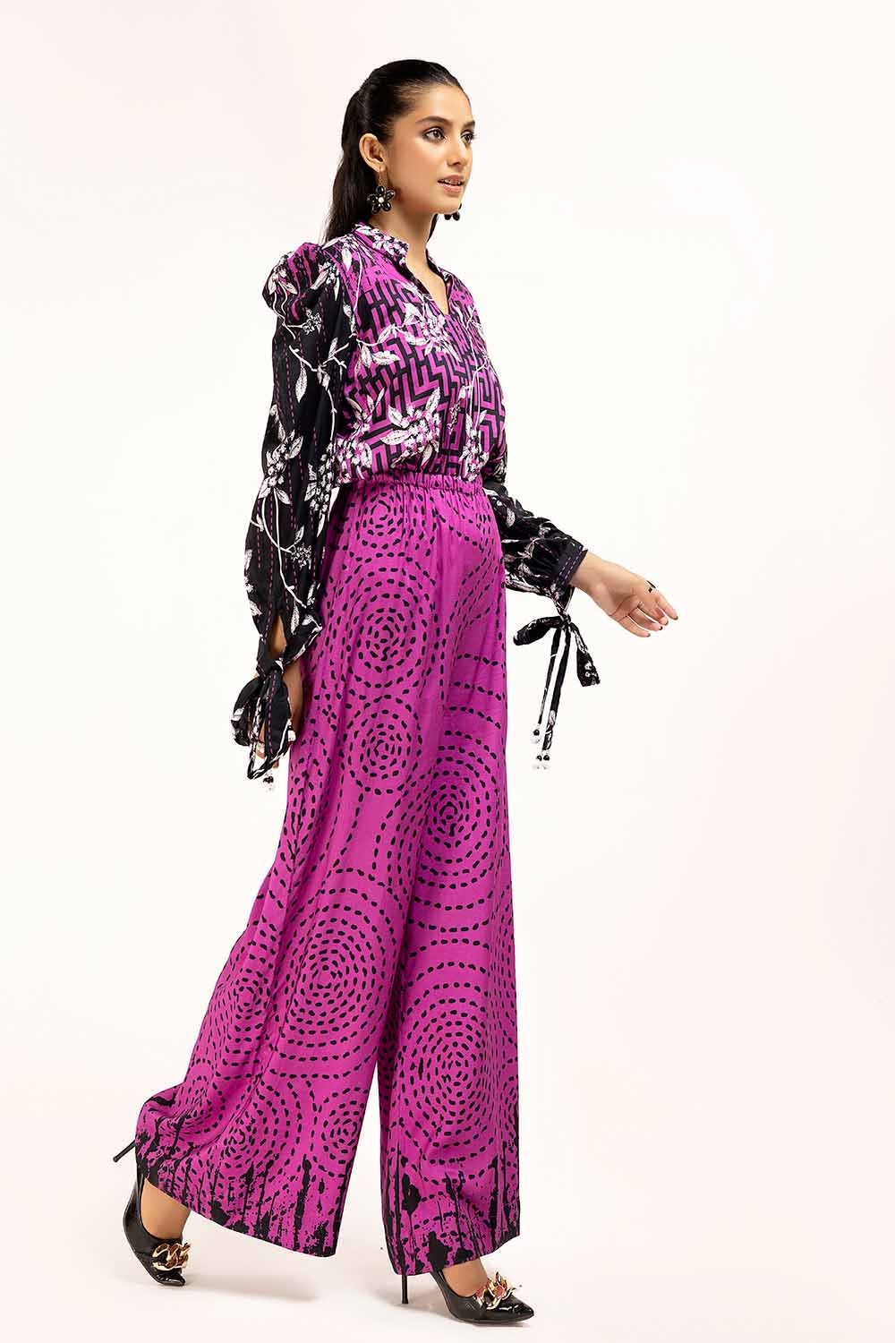 2 Piece Unstitched Printed Linen Suit