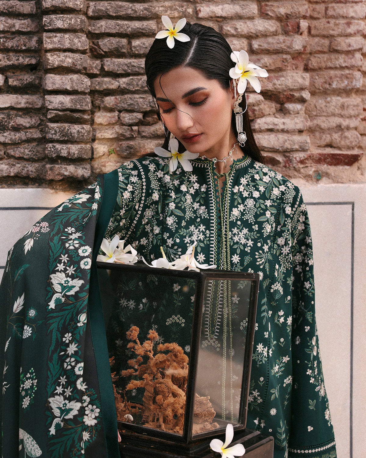 3 Piece Embroidered Velvet Suit