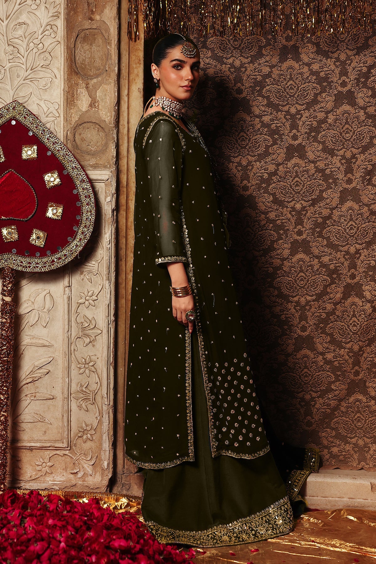 3-PC Embroidered Chiffon Suit CMA-5-144