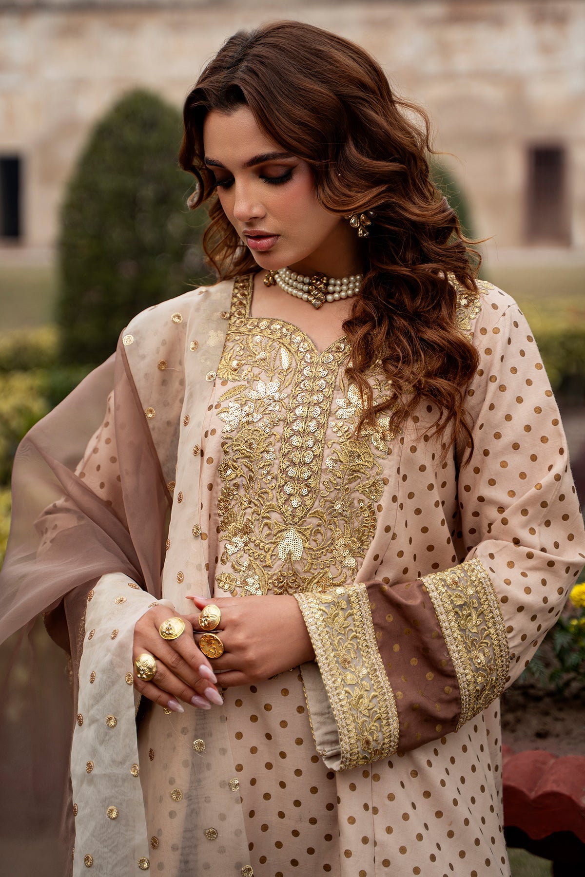3-PC Embroidered Silk  CMA-6-273