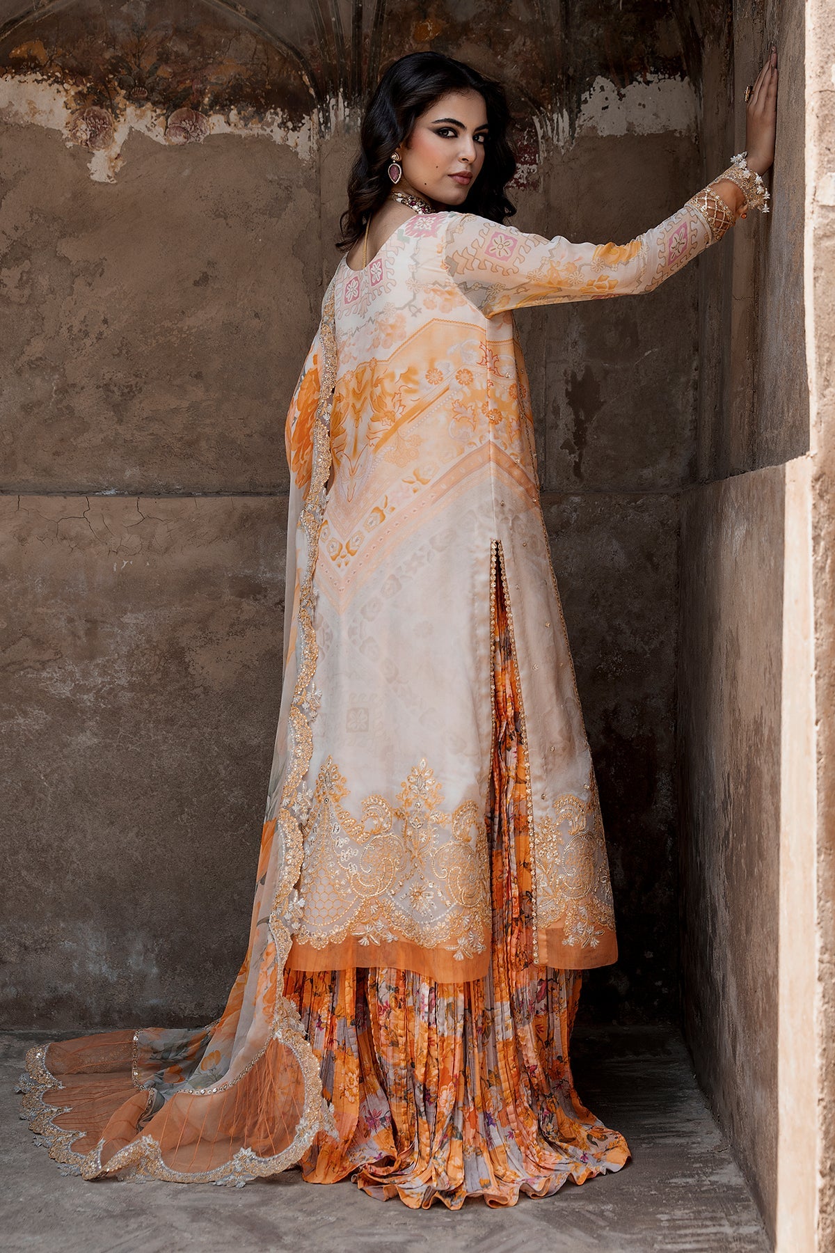 3-PC Unstitched Embroidered Chiffon Collection VSLW6-06