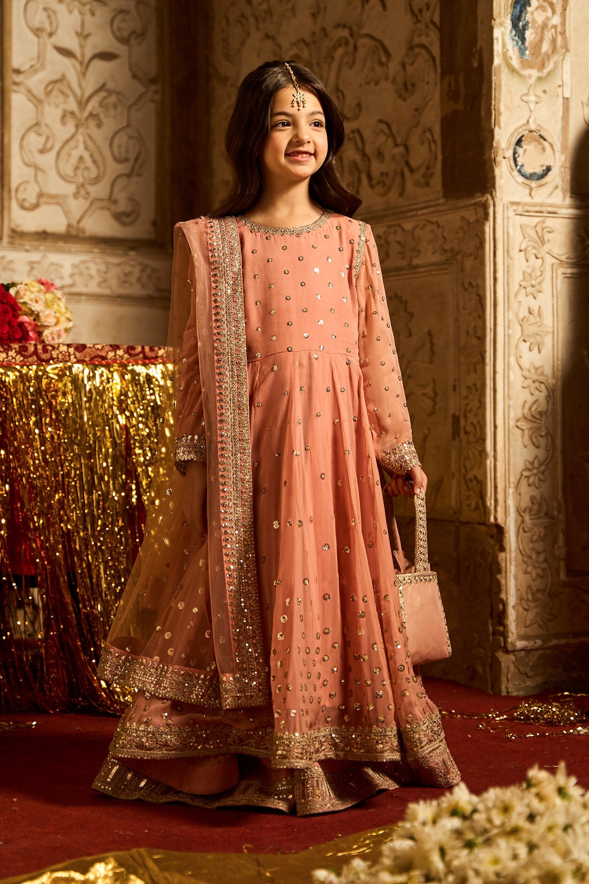 3-PC Embroidered Chiffon Suit CKP-5-186