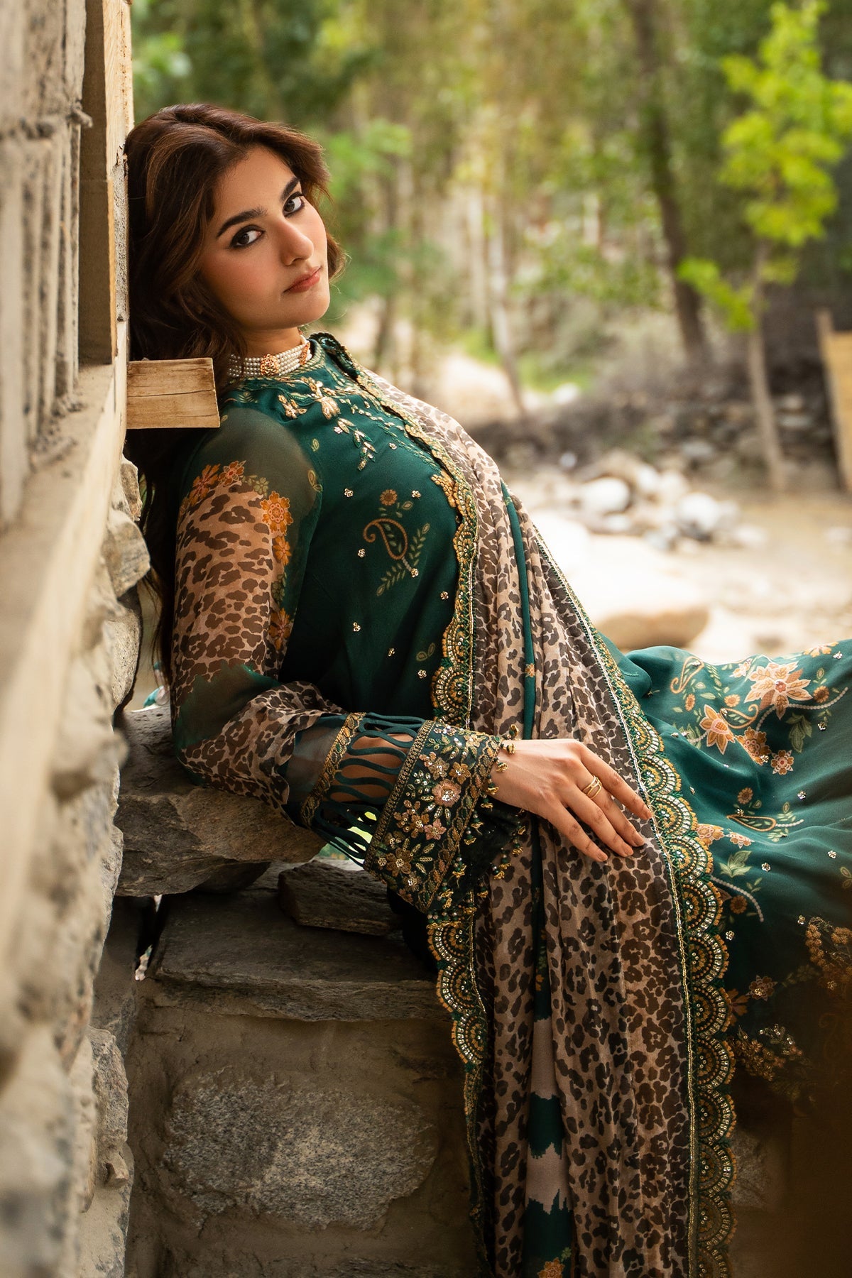 3-PC Unstitched Embroidered Chiffon Collection VSLW6-14