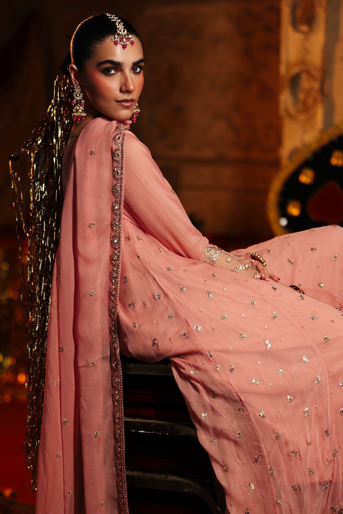 3-PC Embroidered Chiffon Suit CMA-5-164