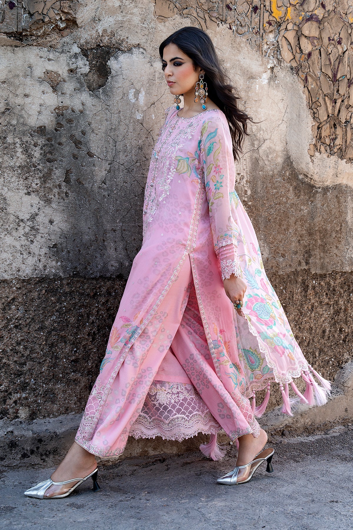 3-PC Unstitched Embroidered Chiffon Collection VSLW6-01