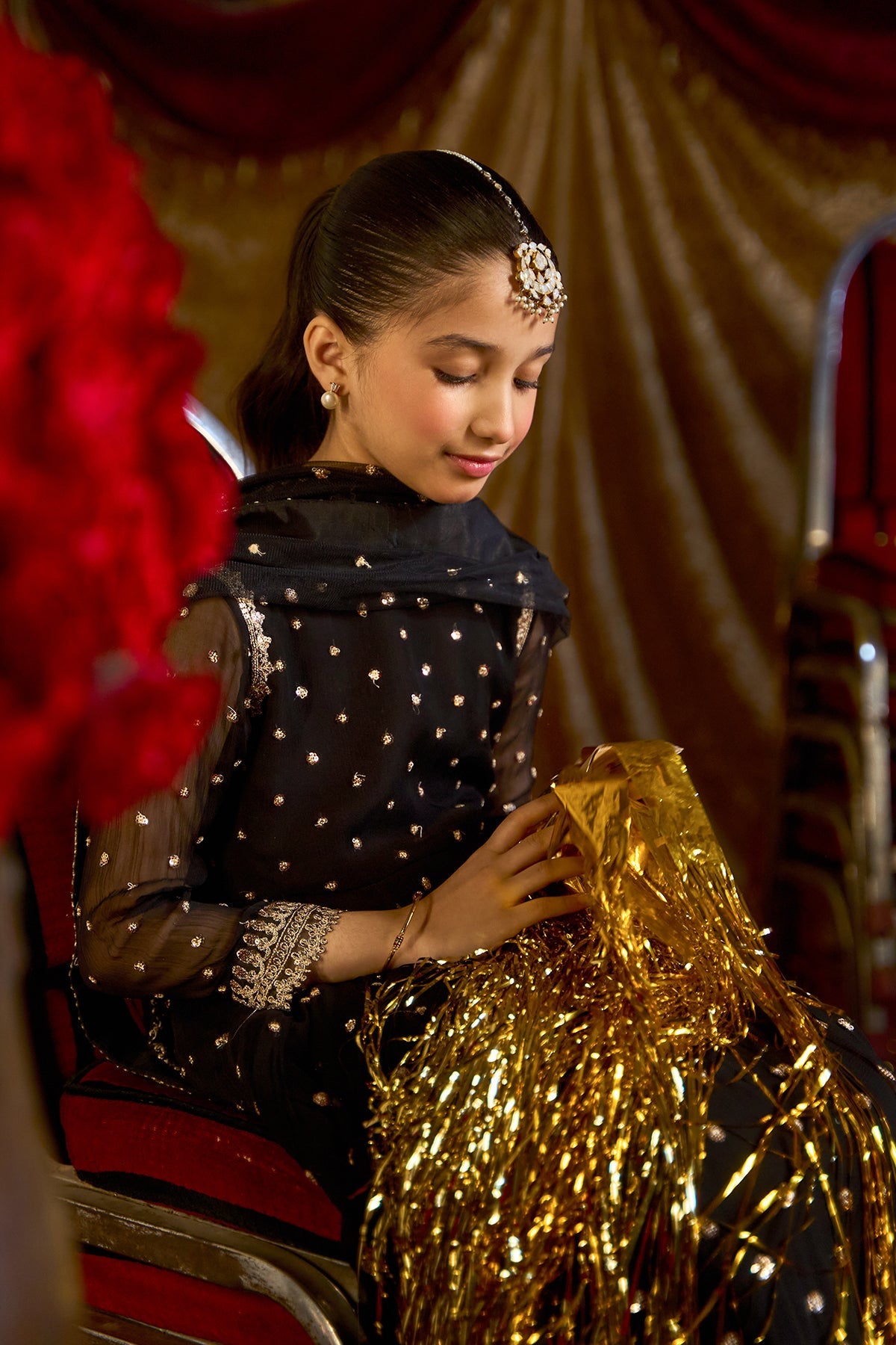 3-PC Embroidered Chiffon Suit CKP-5-181