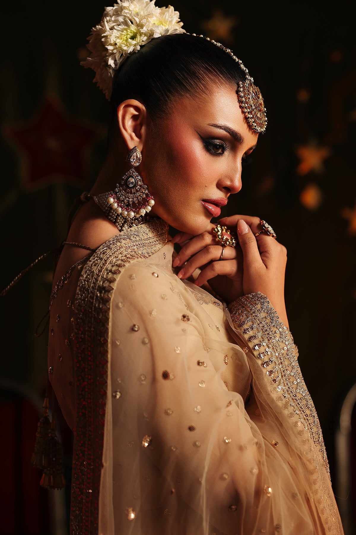 3-PC Embroidered Chiffon Suit CMA-5-179