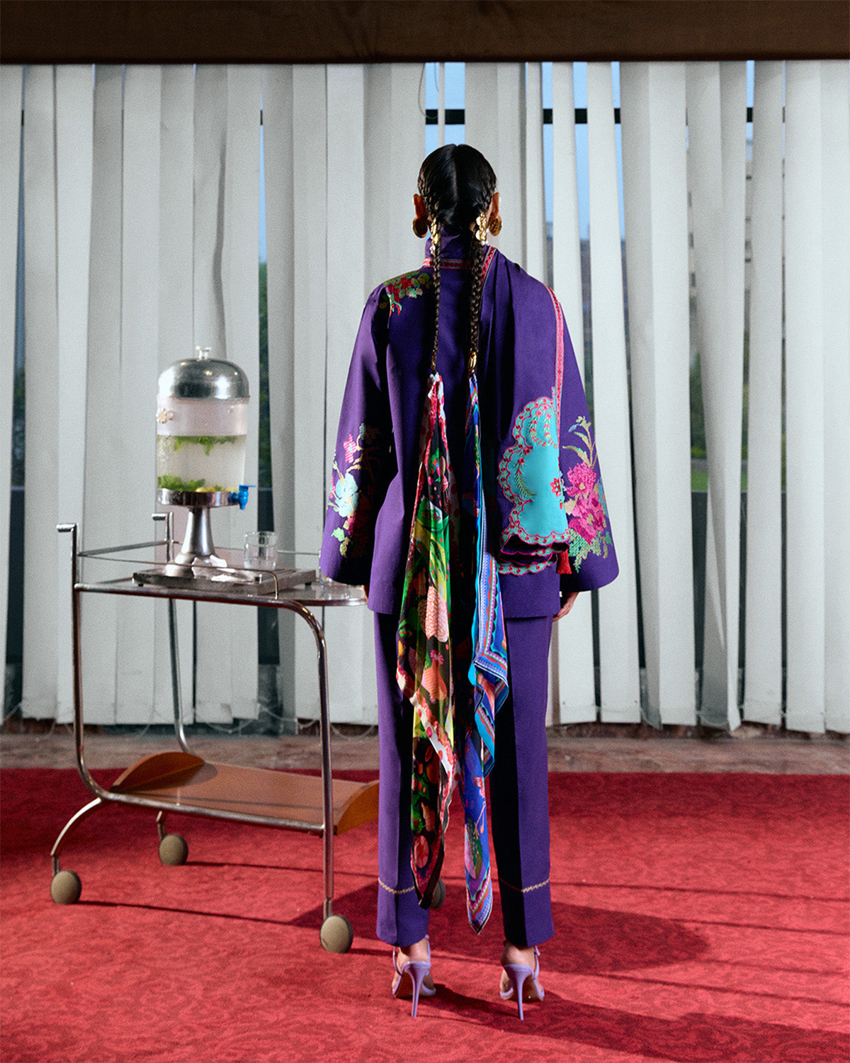 Unstitched Velvet VEL-20-101-Teal and Plum