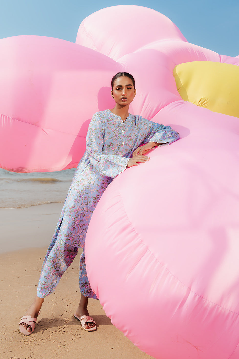 Plain Chiffon Dupatta with Trimmings