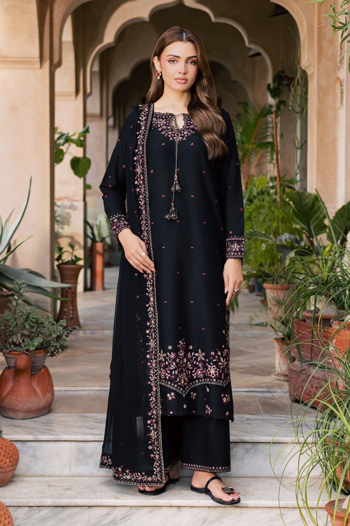 Andheri 3Pc - Embroidered Khaddar Pret