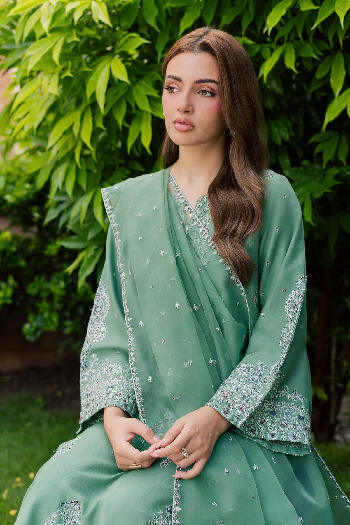 Sea Java 3Pc - Embroidered Khaddar Pret