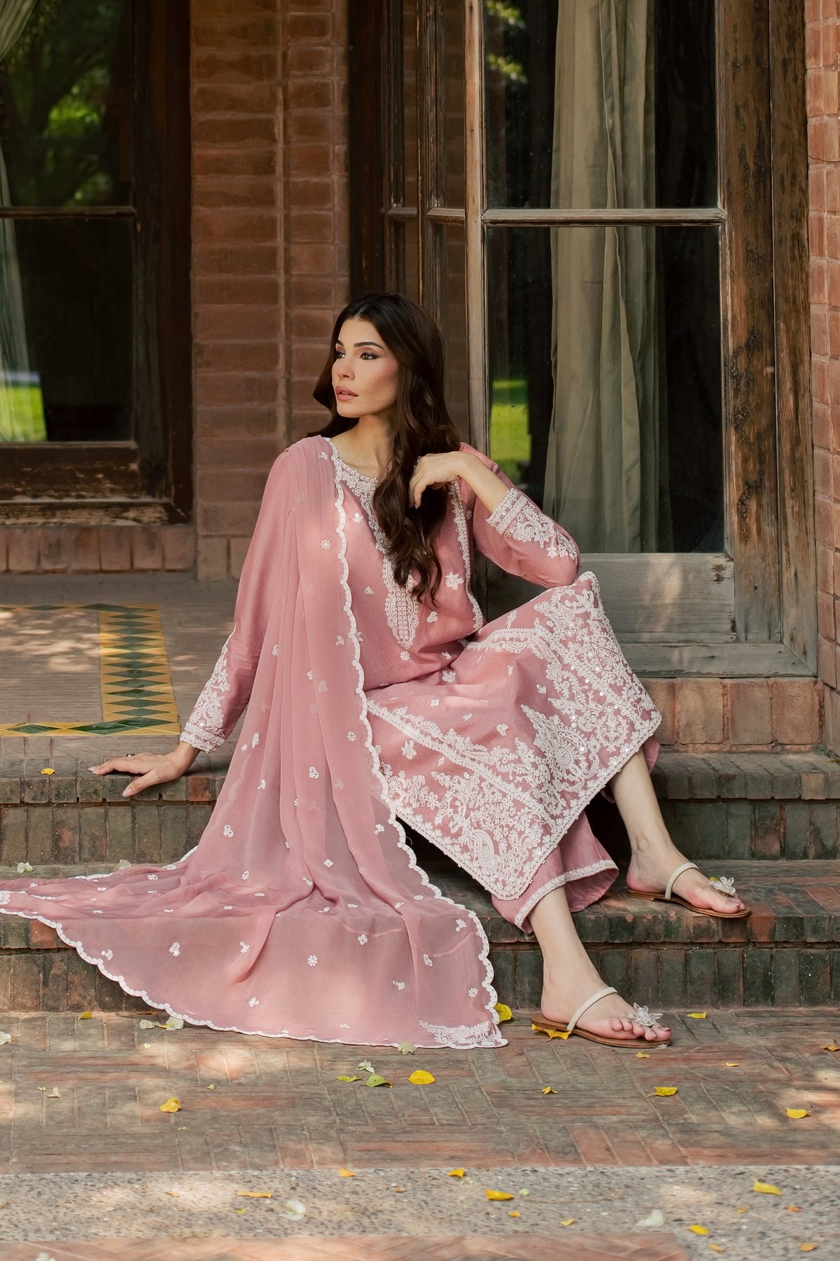 Calliope 3Pc - Embroidered Karandi Pret