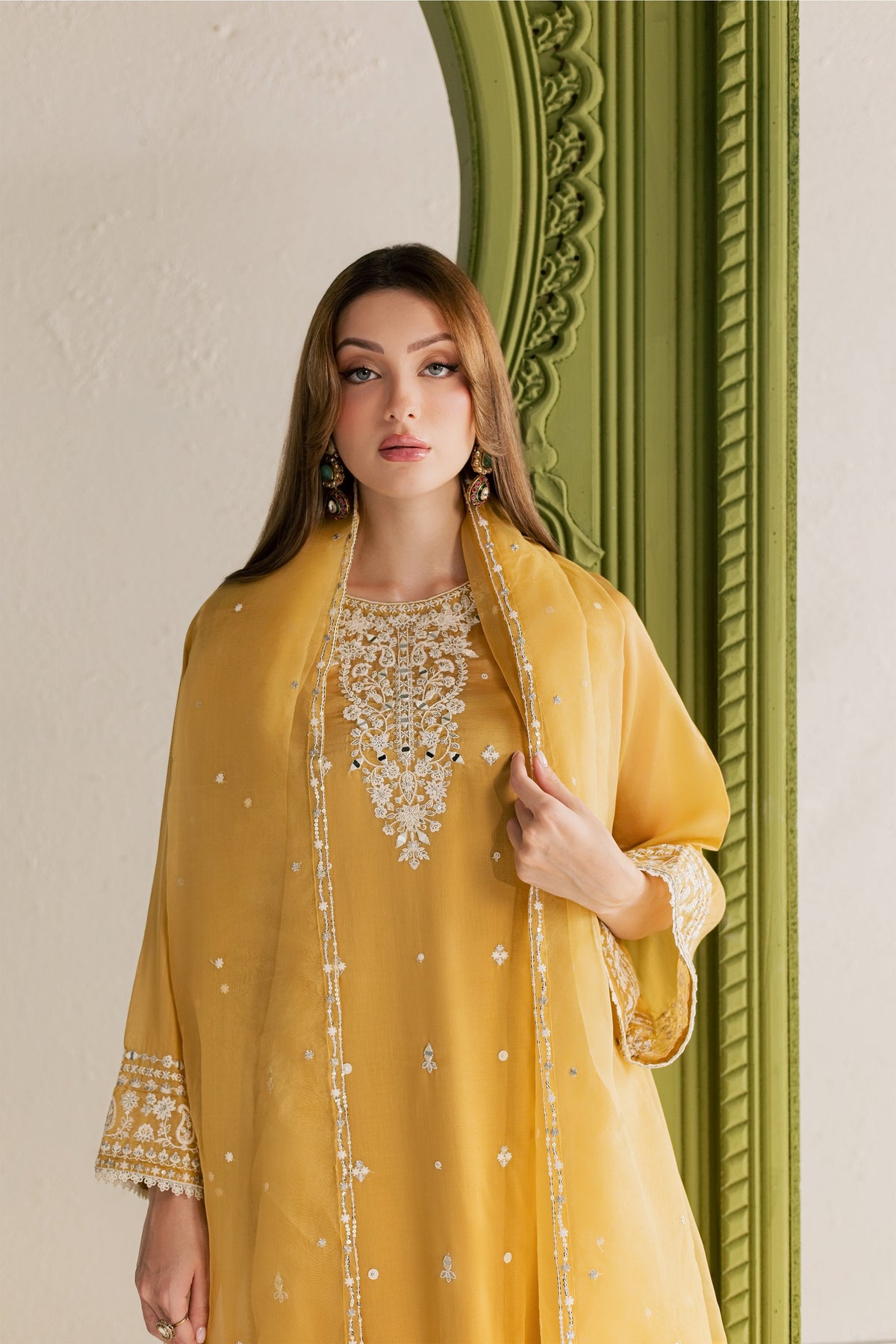 Mustard Tabeer 3Pc - Festive Luxe Pret