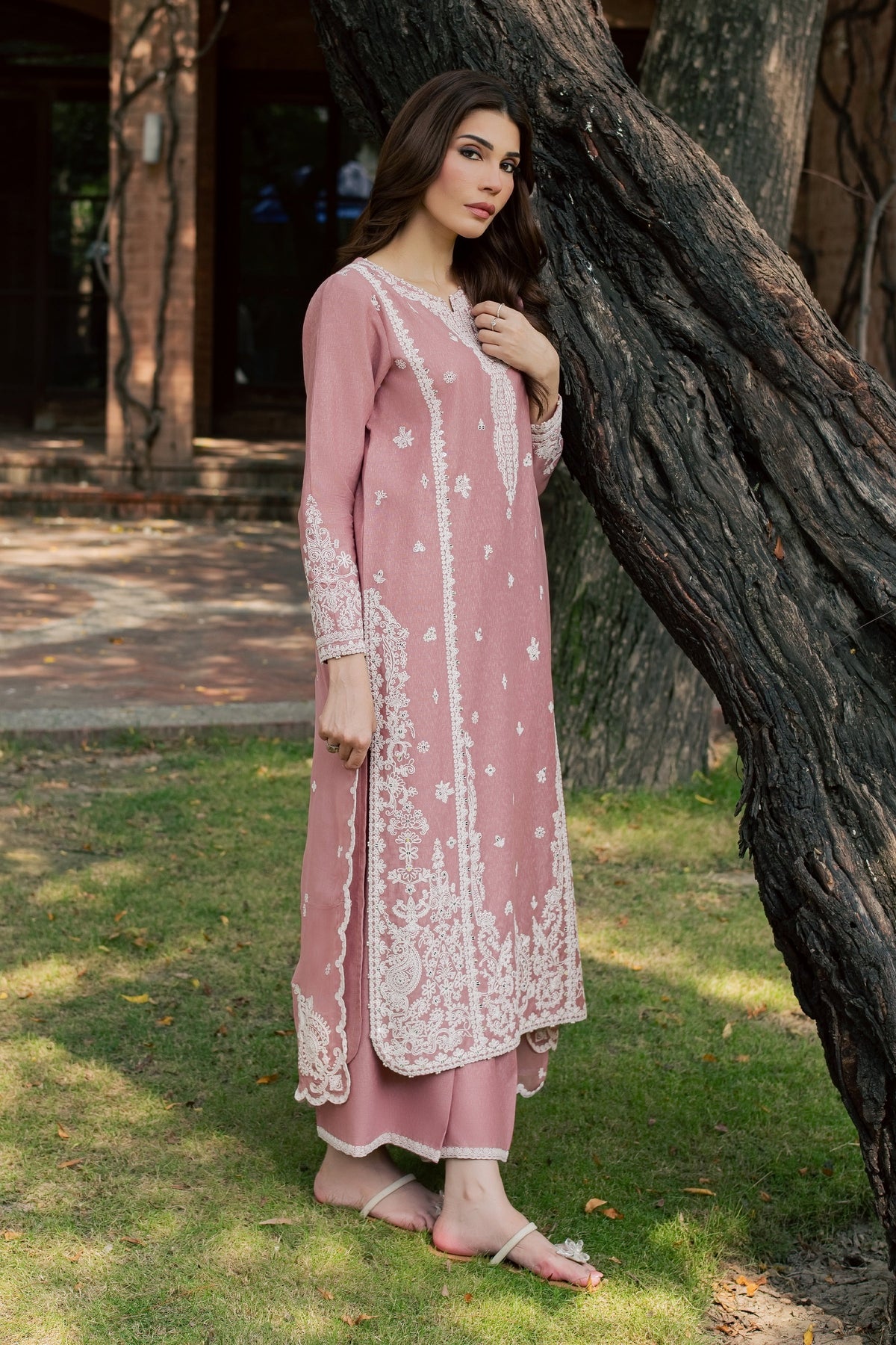 Calliope 3Pc - Embroidered Karandi Pret