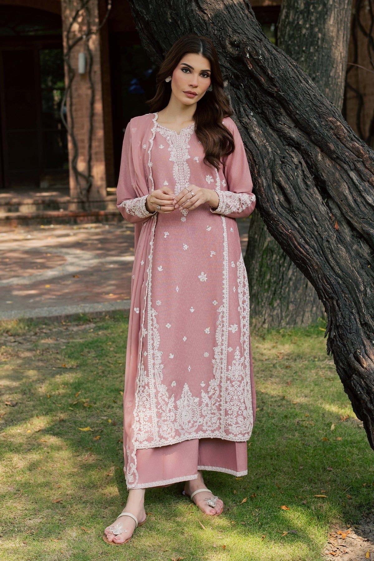 Calliope 3Pc - Embroidered Karandi Pret
