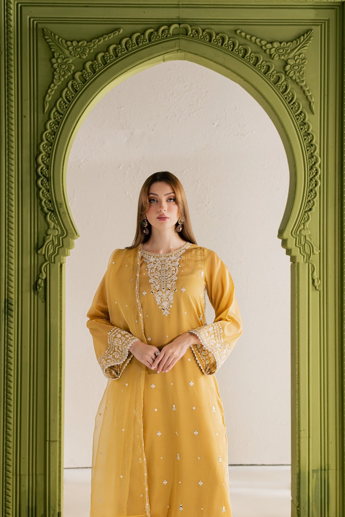 Mustard Tabeer 3Pc - Festive Luxe Pret