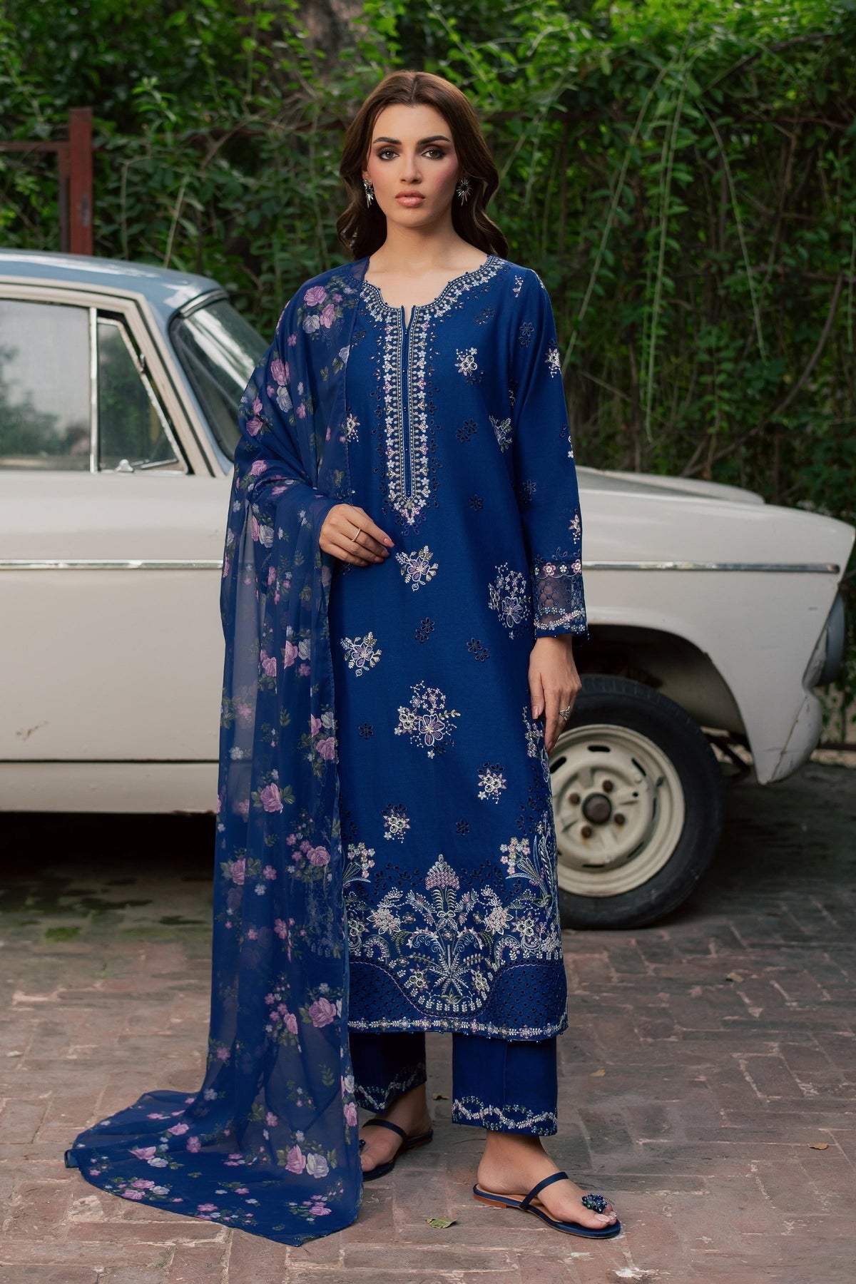 Pasni 3Pc - Embroidered Khaddar Pret