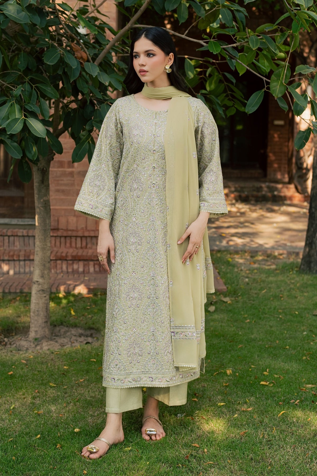 Kualalampur 3Pc - Embroidered Karandi Pret