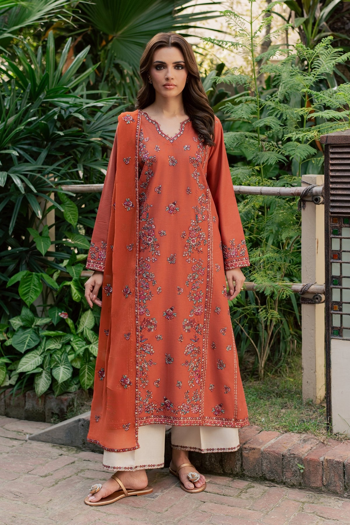 Leilani 3Pc - Embroidered Khaddar Pret