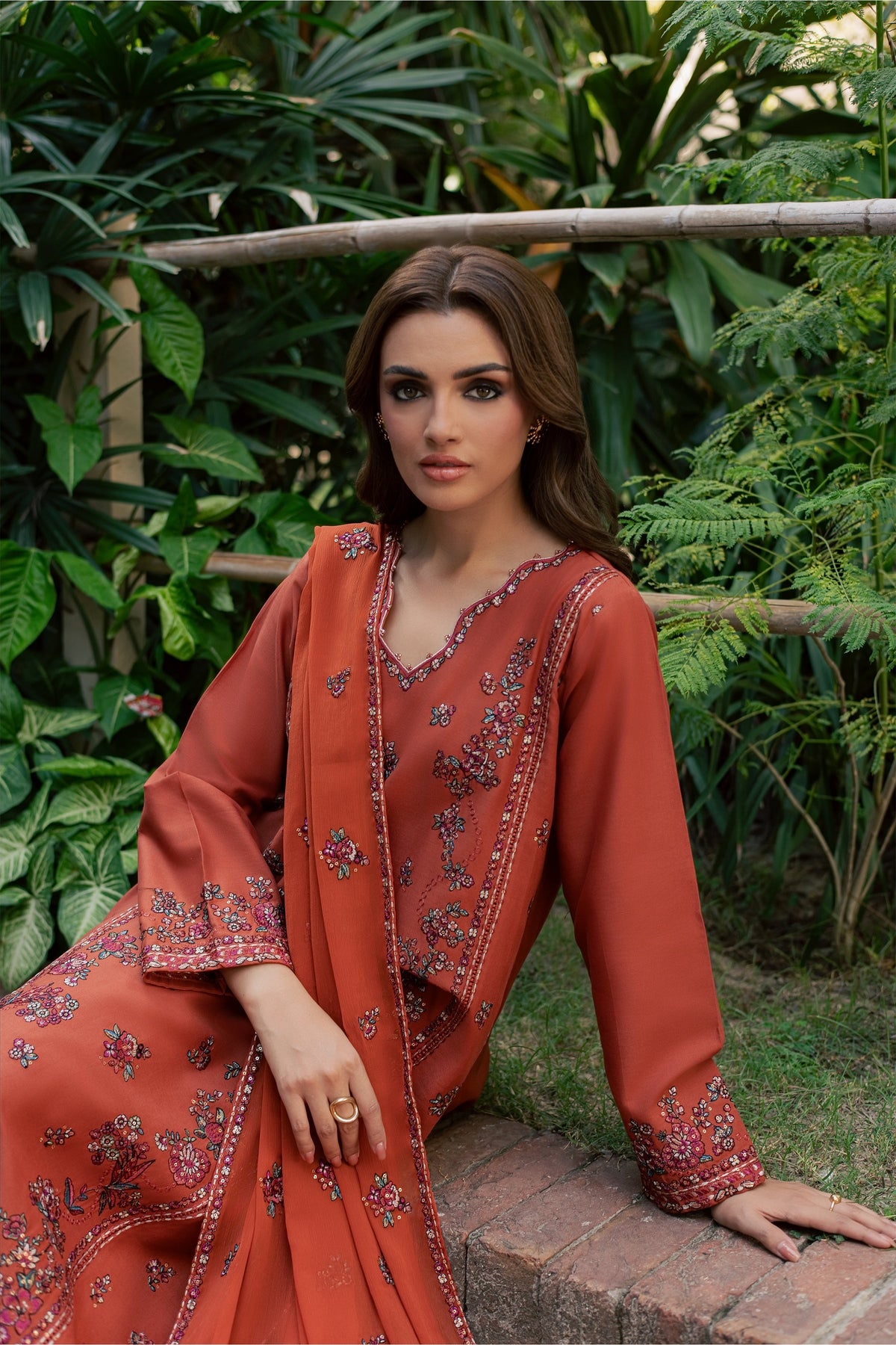 Leilani 3Pc - Embroidered Khaddar Pret