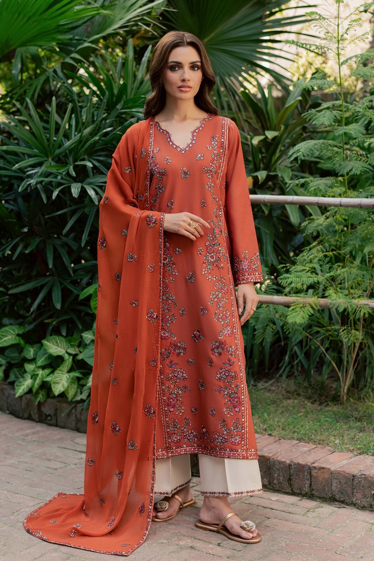 Leilani 3Pc - Embroidered Khaddar Pret
