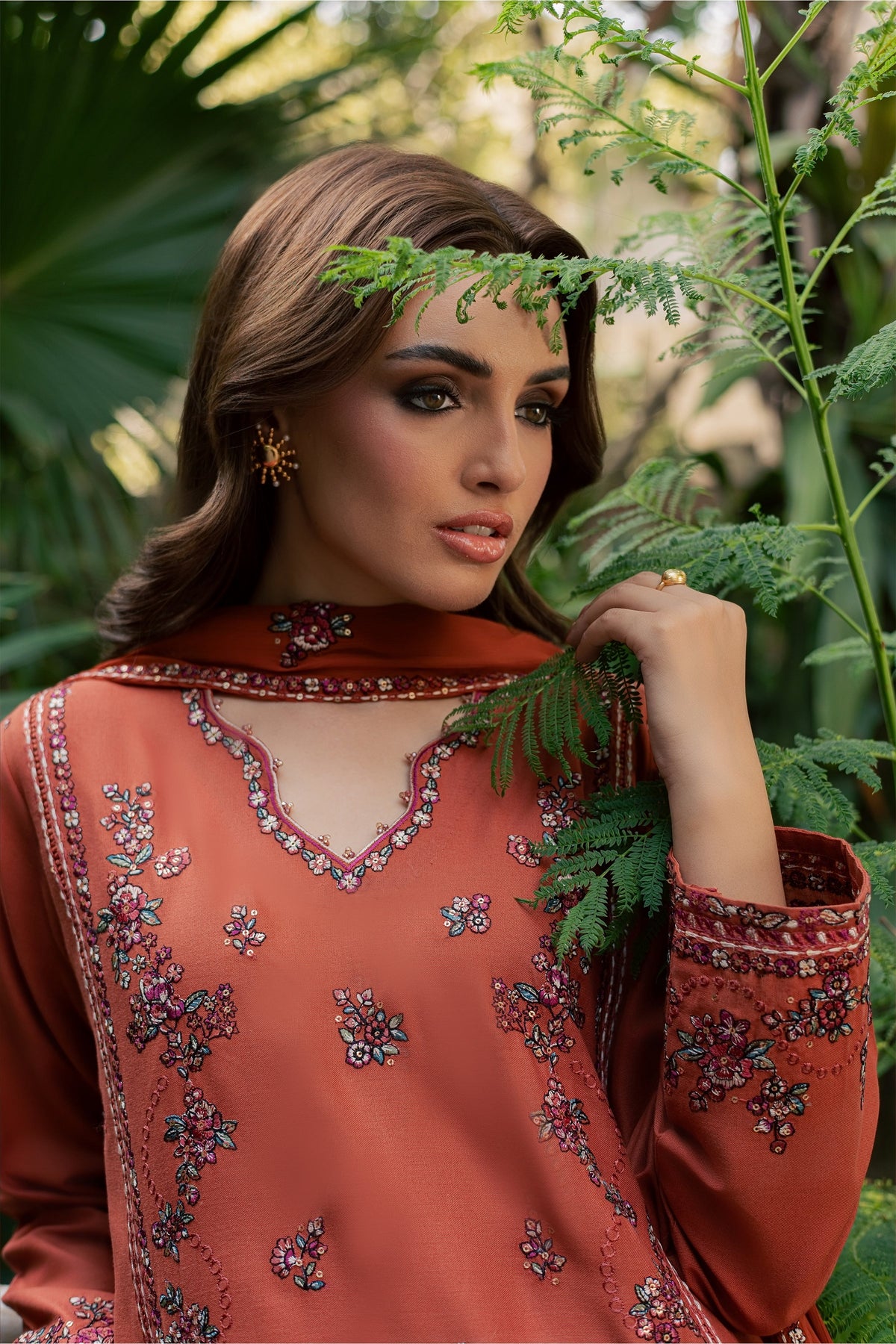 Leilani 3Pc - Embroidered Khaddar Pret