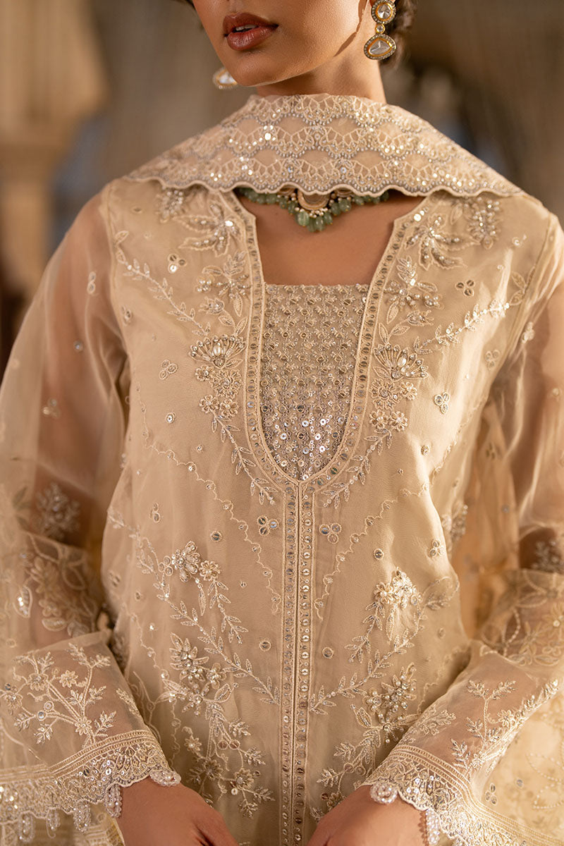 PEBBLE GLAM-3PC ORGANZA EMBROIDERED PRET