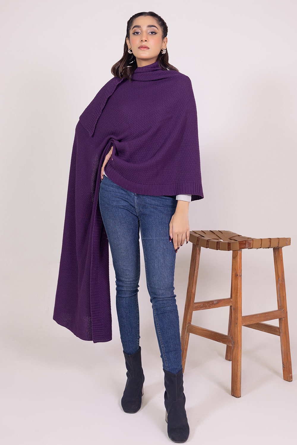 Dyed Knitted Shawl