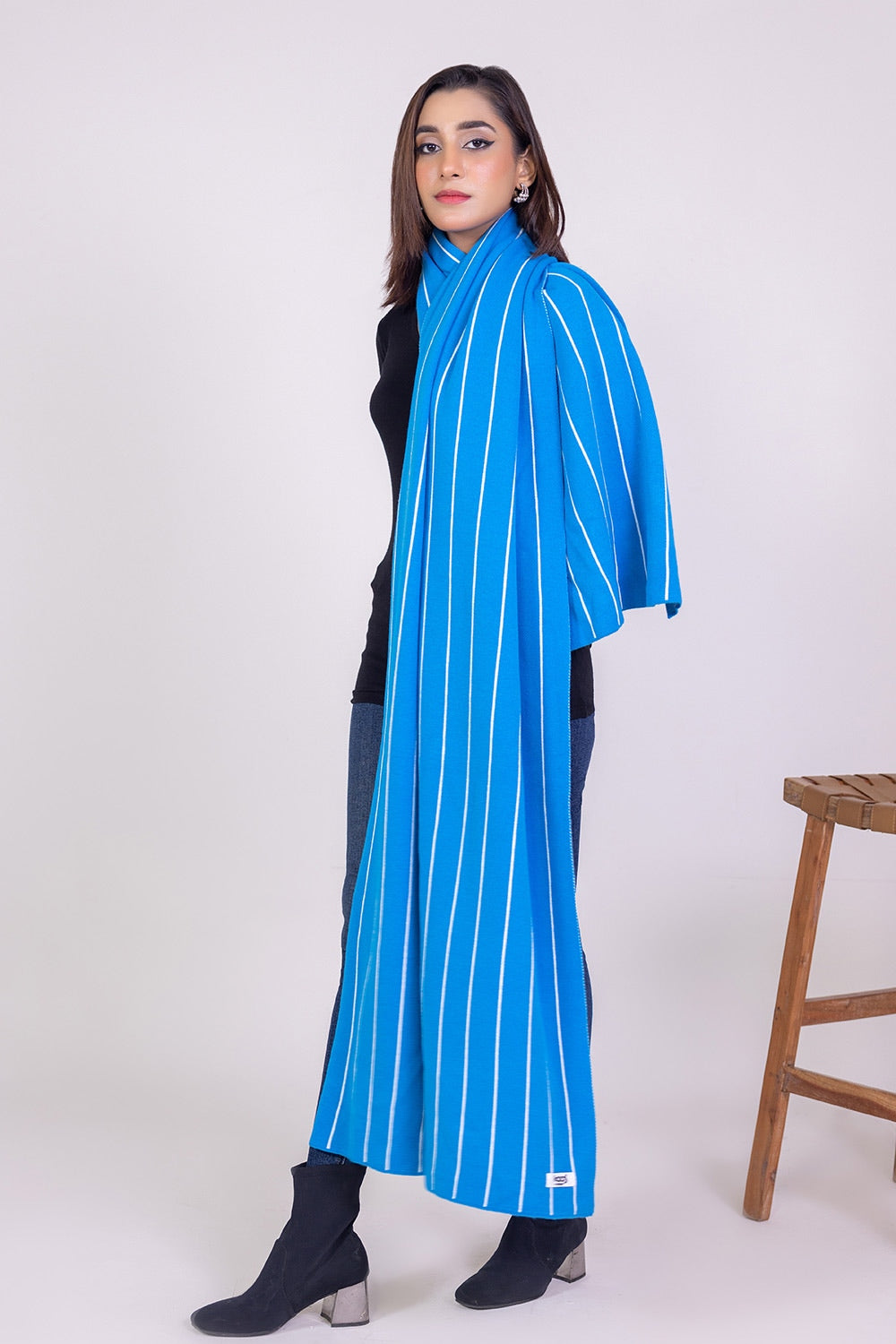 Striped Jacquard Shawl