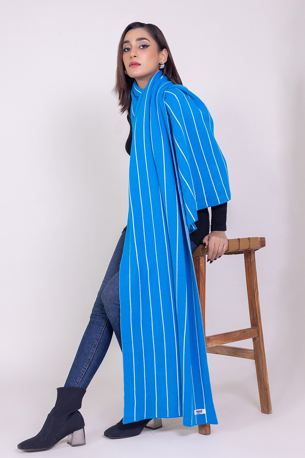 Striped Jacquard Shawl