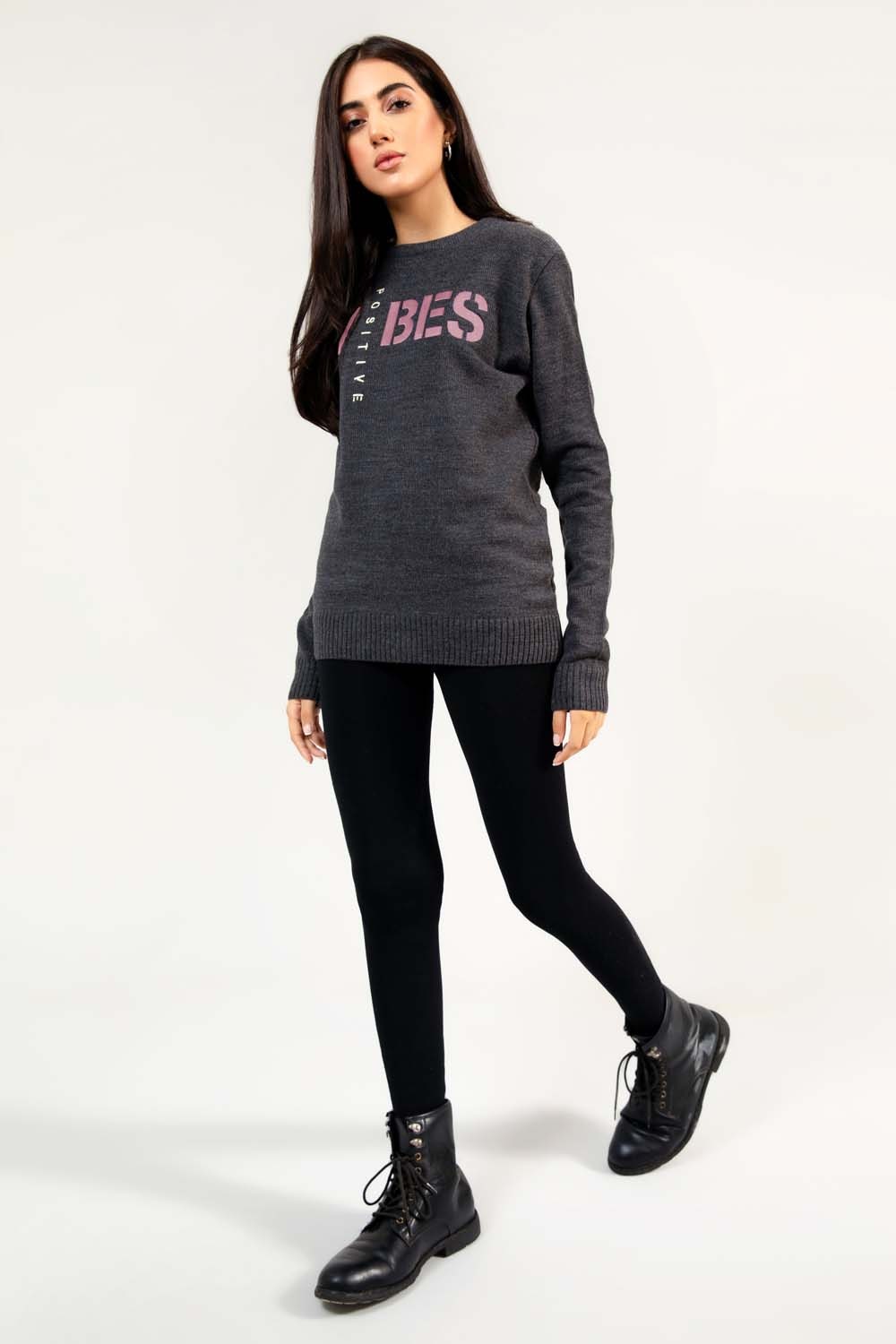 Soft Acrylic Slogan Sweater