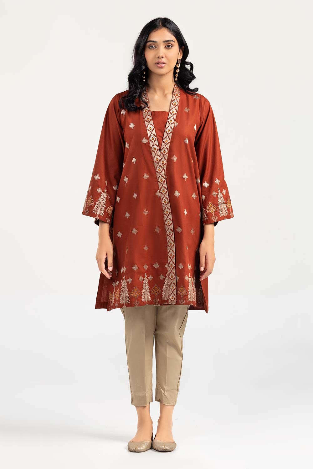 Corduroy Dyed Embroidered Shirt