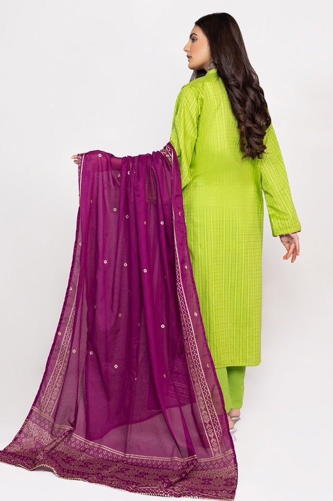 Tehwaar Block Print Shirt And Trouser With Dupatta