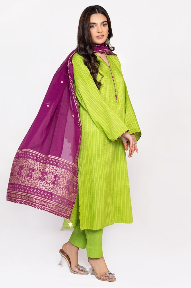 Tehwaar Block Print Shirt And Trouser With Dupatta