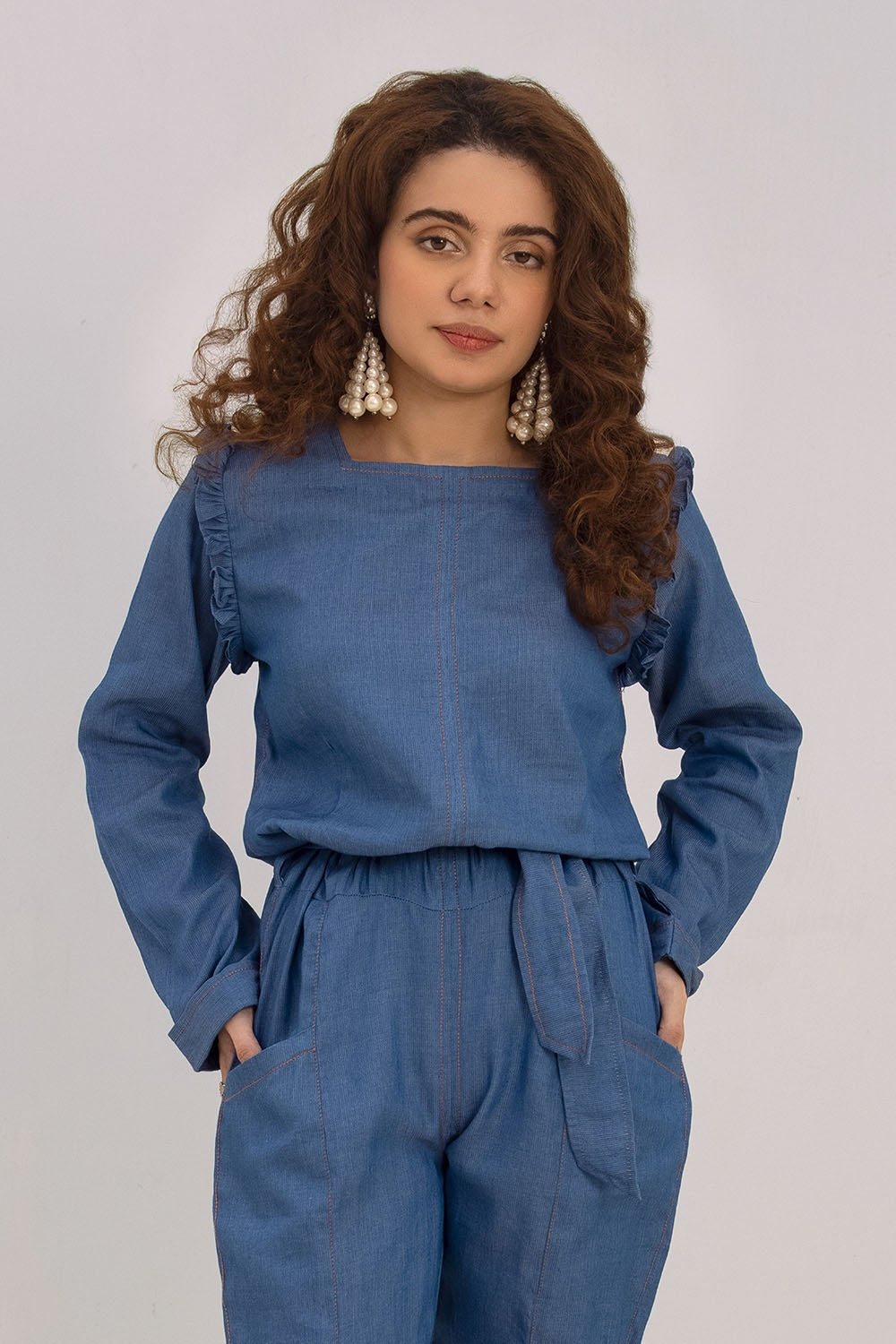 Indigo Hues Dyed Jump Suit