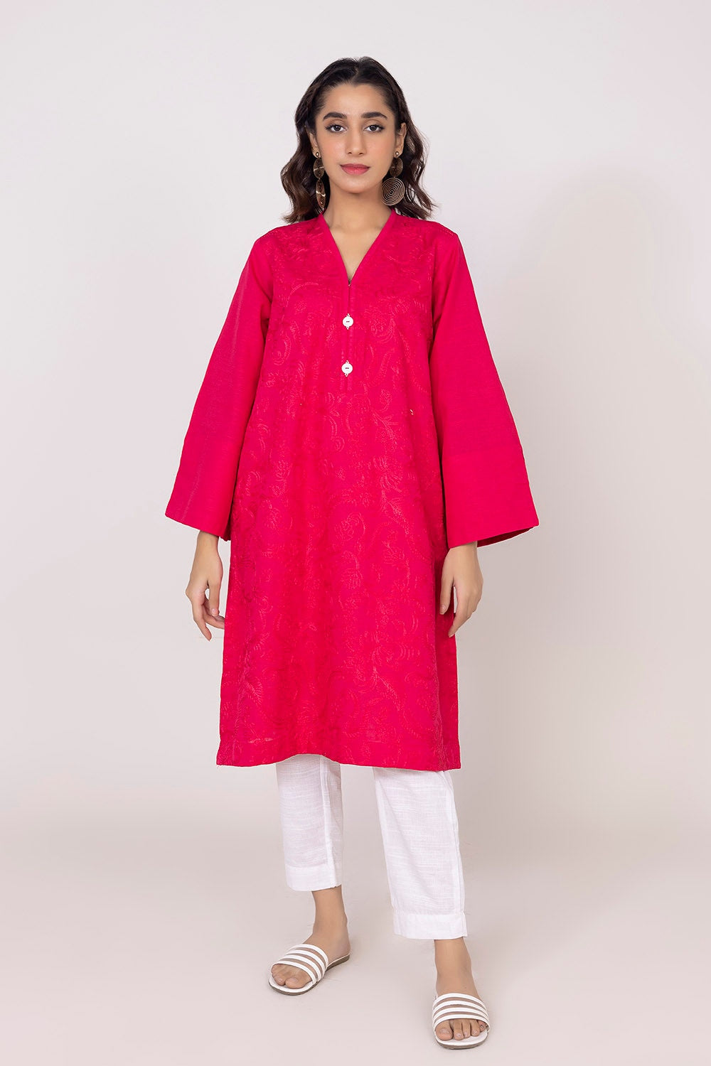Needle Craft Dyed Embroidered Shirt