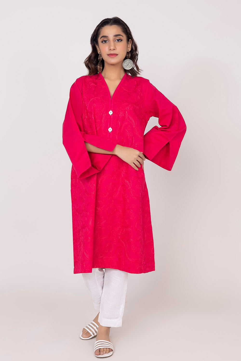 Needle Craft Dyed Embroidered Shirt