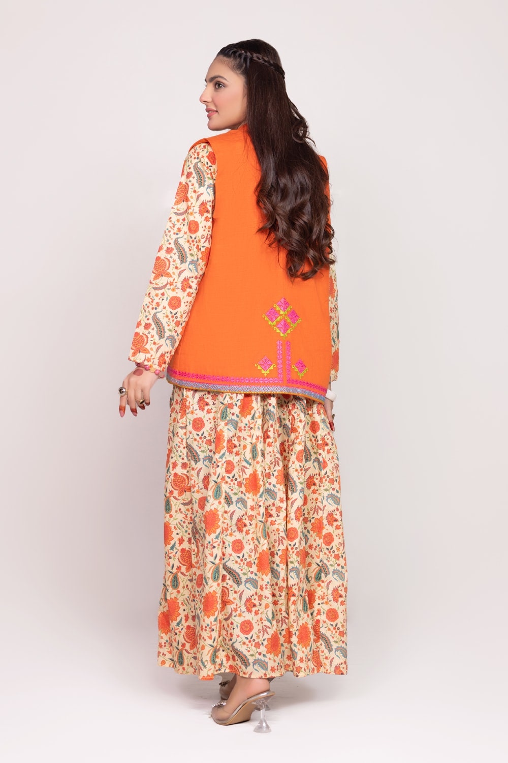 Printed Melody Embroidered Waistcoat