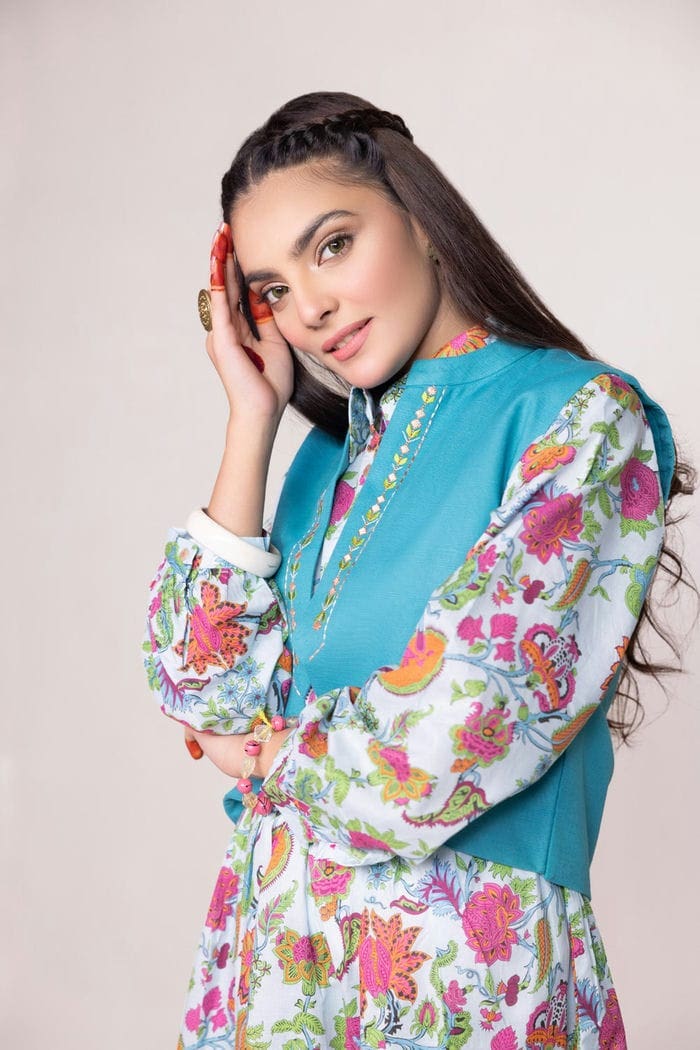 Printed Melody Embroidered Waistcoat