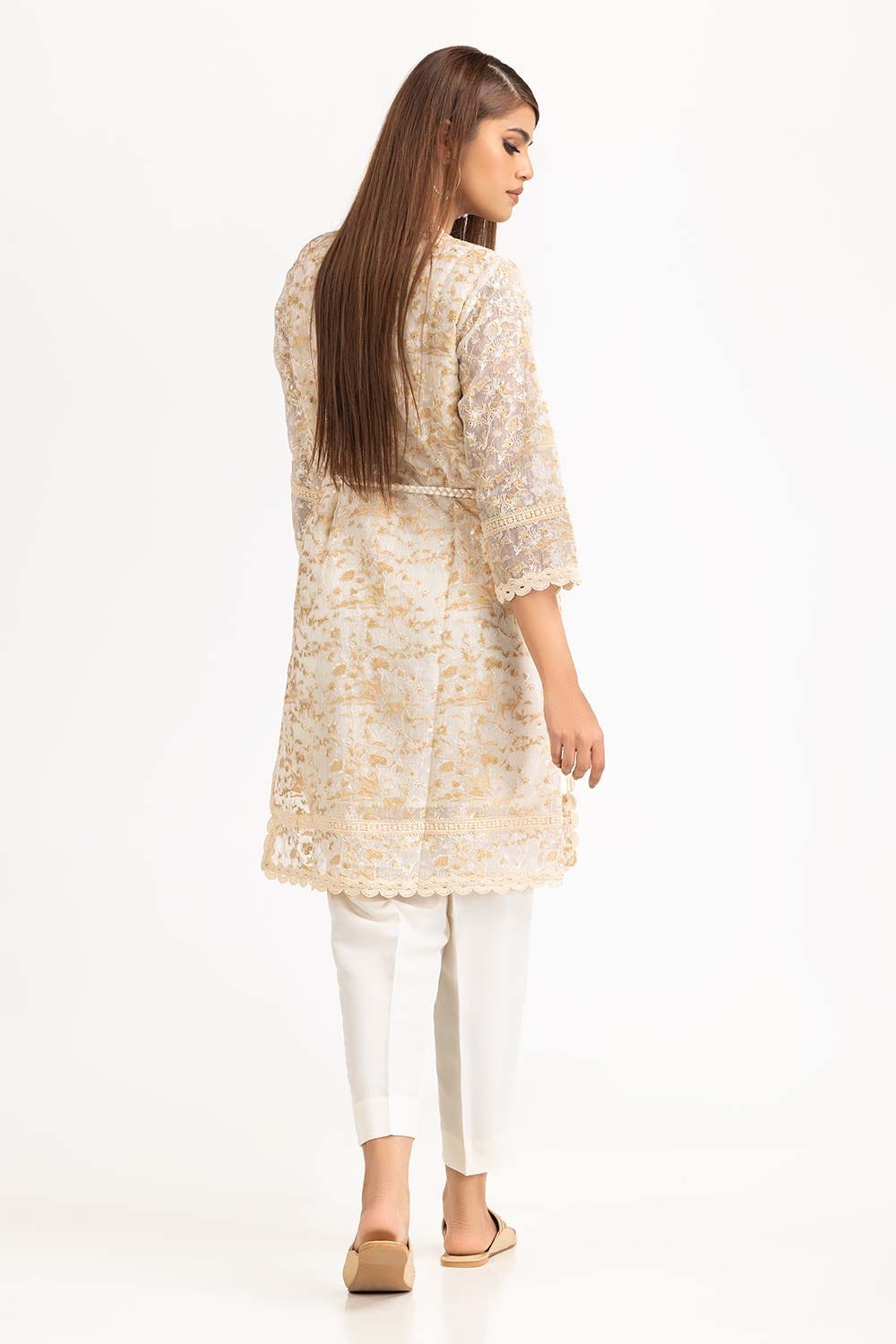 Zartaar Khaddi Net Dyed Embroidered Shirt And Trouser